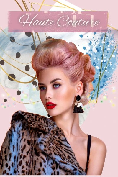 Young model and multicolor leopard print coat (hanging off shoulder) striking a edgy pose