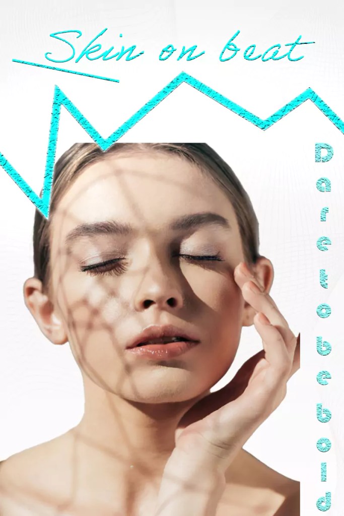 Young female model striking a refreshing glowing skin, beauty pose