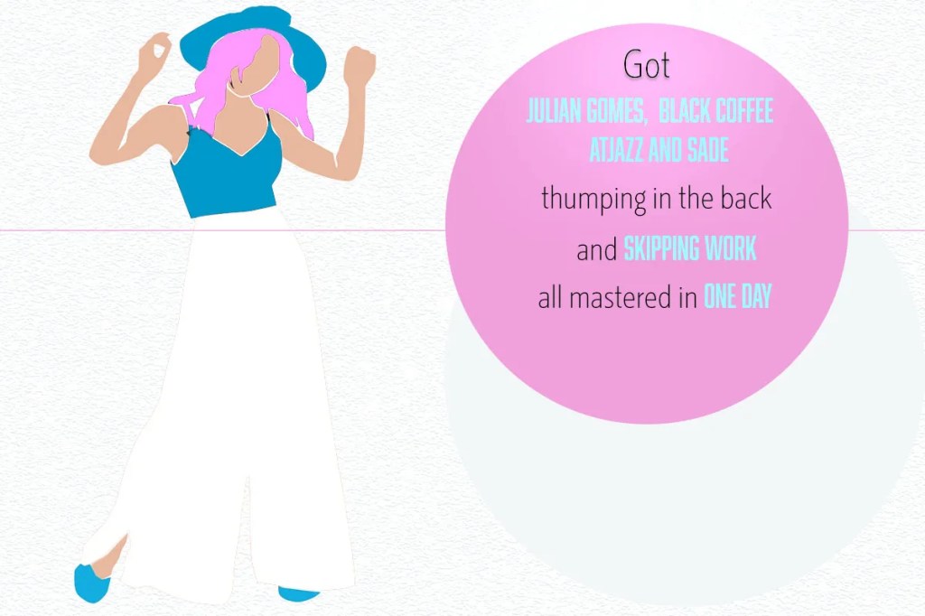 Young woman dancing in floppy hat at a musical festival