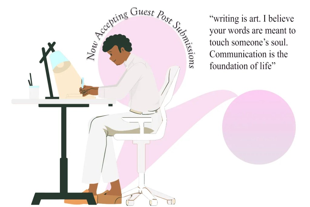 Young man sitting at a desk writing with a lamp on