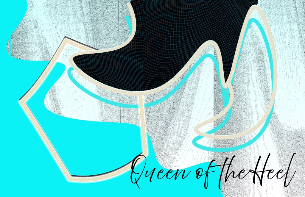 a mock graphic featuring a high heel