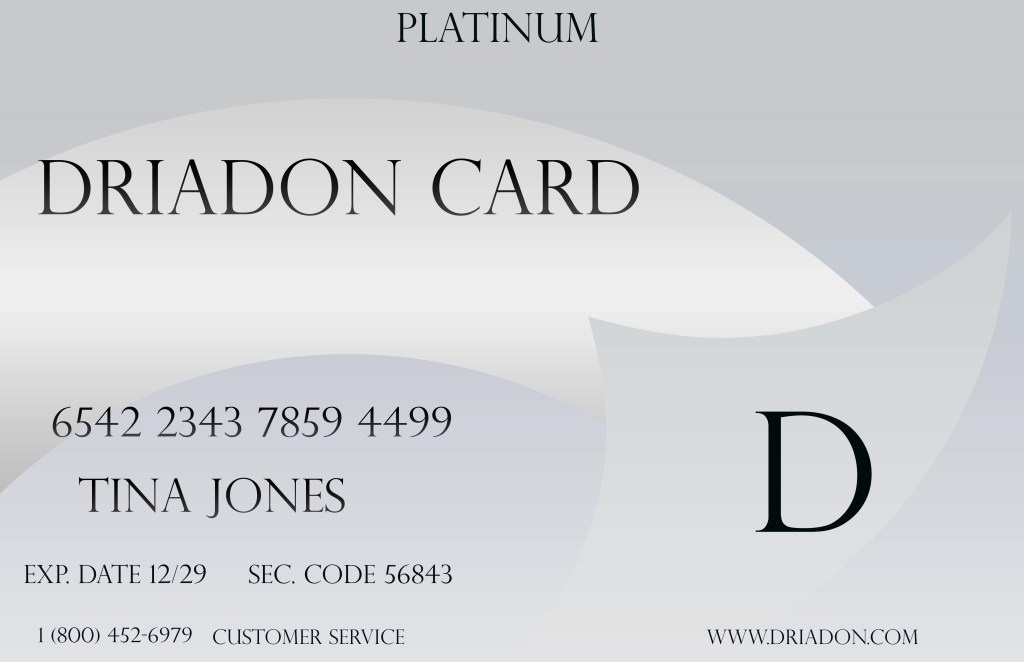 A mock graphic of credit card