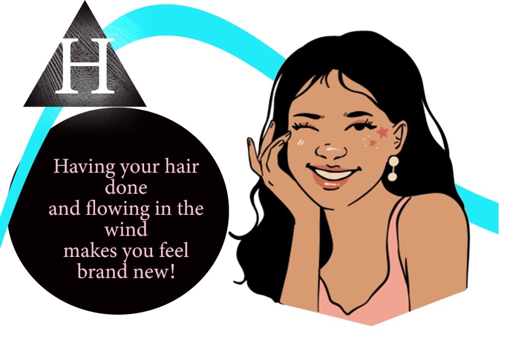 A cheery fashionable young woman