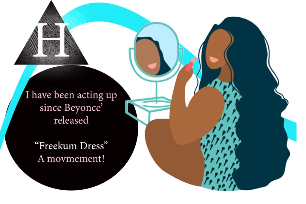 A young woman doing her hair and makeup