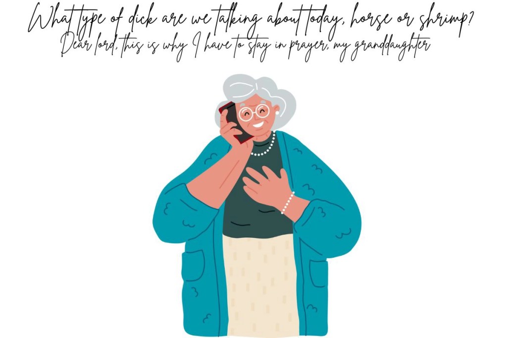 A grandmother talking on the phone with her granddaughter