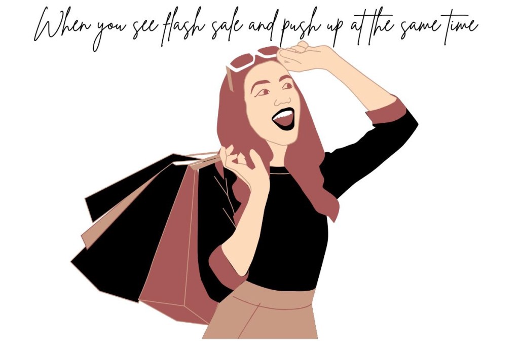 A young woman holding shopping bags