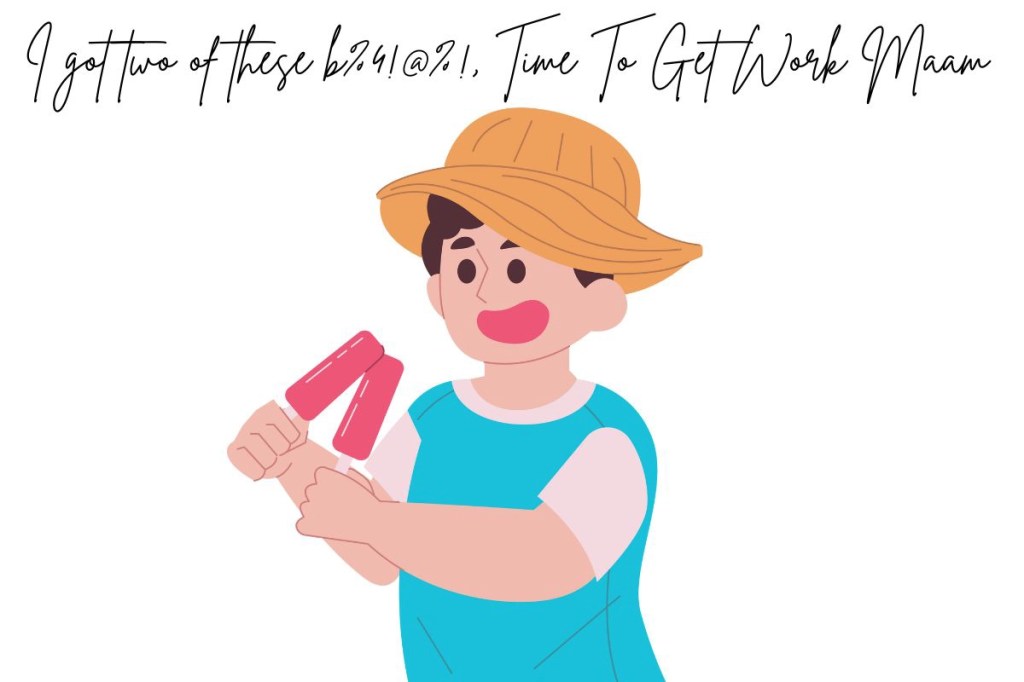 A young man holding two popsicles