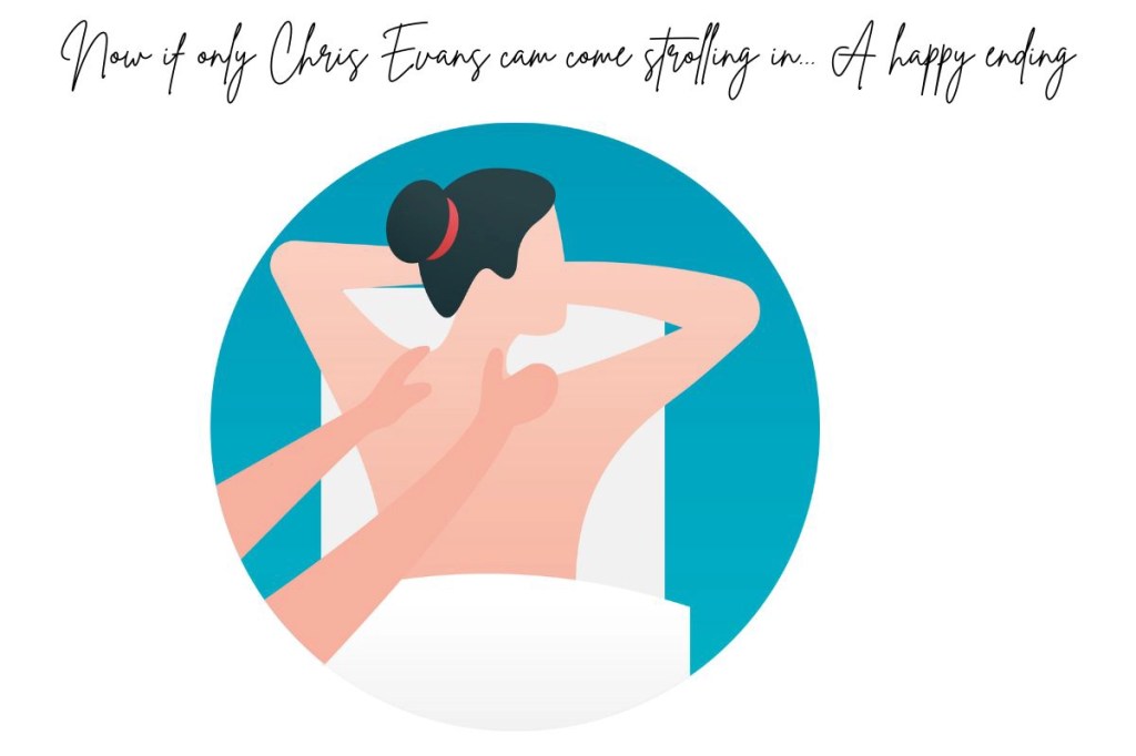 A young woman getting a massage