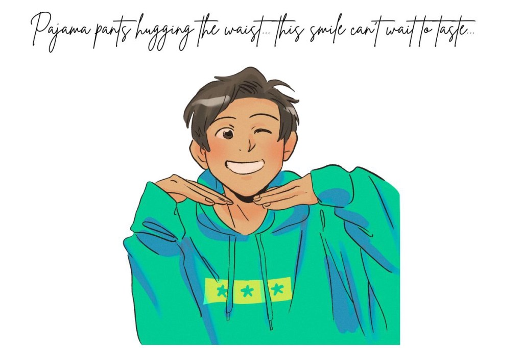 A young man with a happy and innocent expression