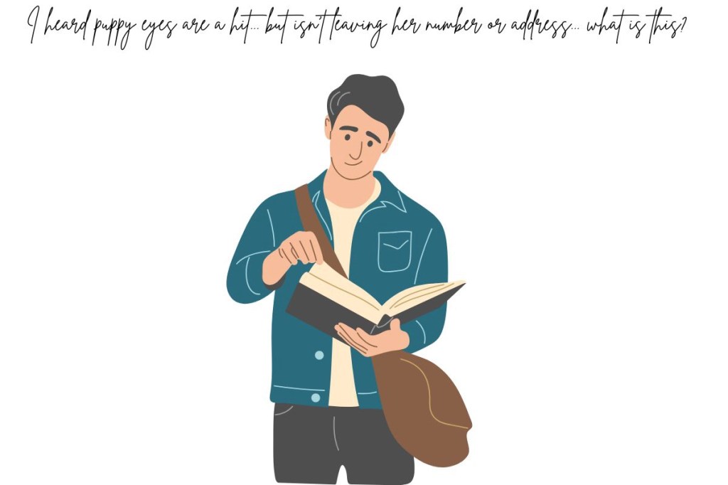 A young man reading a book