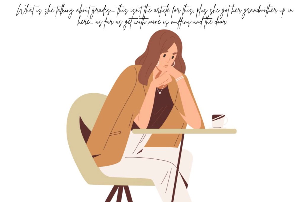 A young woman sitting perplexed